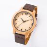 Buy cheap Wood Face Watch With Leather Band / Miyota Movement Leather Watches For Men from wholesalers