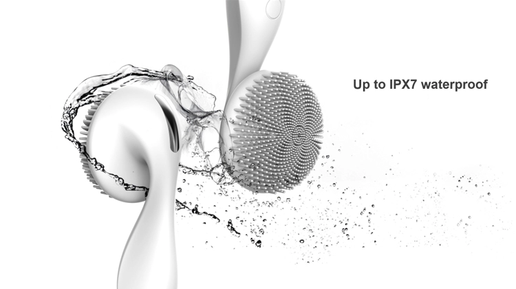 Custom 2 In 1 Silicone Cleansing Brush Chargable Silicone Sonic Face Brush