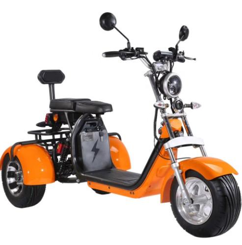 Buy cheap 1000W 3 Wheel Harley Electric Scooter Bike Off Road Citycoco Fat Tire Old People Ride Tricycles from wholesalers