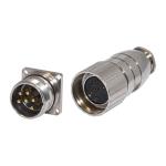 Waterproof IP67 M23 Connector 20A High Power Female 6pins Assembly Metal Plug