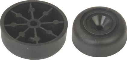 Black Adjustable Furniture Glides , Chair Foot Glides No Nail For Plastic Sofa