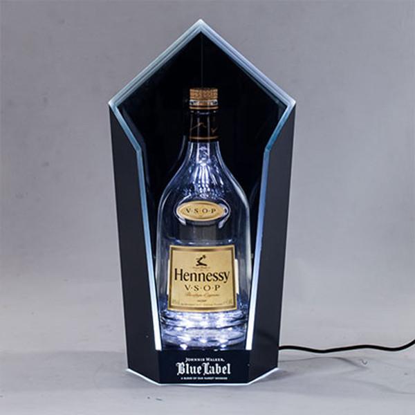Buy cheap Acrylic Spirit Wine Single Bottle Glorifier Stand Lighted Liquor Bottle Display Shelf from wholesalers