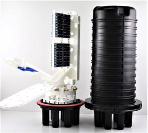 China direct buried  FTTH Fiber Optic Closure , PP ABS   8small round ports 1big round  64sc on sale