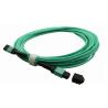 Buy cheap MPO 12F Female OM4 Aqua Color 3.0mm 15m LSZH MPO Patchcord cable from wholesalers