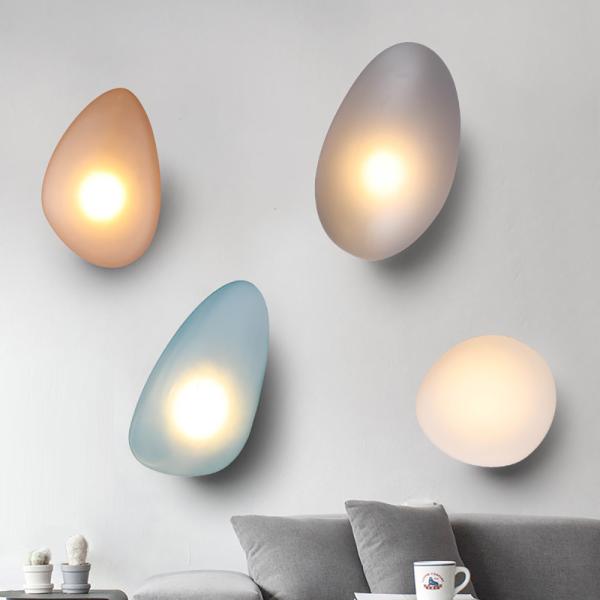 Quality Nordic LED Wall Lamps Living Room Designer Lamp Modern Glass Pebble Wall Light （WH-OR-22） for sale