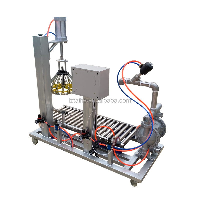 220V Automatic Paint Bucket Filling And Sealing Machine Custom