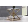 Buy cheap 50cmx50cmx55cm Stainless Steel Side Tables For Living Room with Glass Top from wholesalers