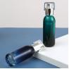 Buy cheap Facial Cleanser Green Blue Glass Serum Bottle with Silver Pressure Pump 15ml 30ml 50ml Cosmetic Packaging Luxury Design from wholesalers