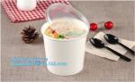 White paper cup for ice cream/ disposable custom printed paper soup bowl,Kraft