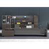 Buy cheap Beautiful Gray Office Cabinets Wood , Boss Office Furniture Various Shapes Available from wholesalers