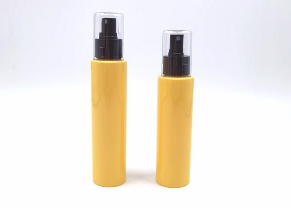 Buy cheap Yellow Color Cylindrical PET Bottle 200ml 260ml With Black Sprayer from wholesalers