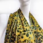Flower Pattern Korean Velvet Fabric 140gsm For Women'S Wear Scarf