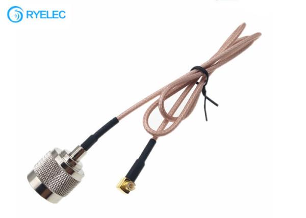 Buy cheap 50 Ohm 90 Degree Right Angle MCX Male To N Male Connector For RG316 Pigtail RF Cable from wholesalers