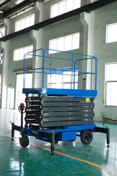 Building Upright Hydraulic Aerial Work Platform Lifter 125 Kg 450kg 10M