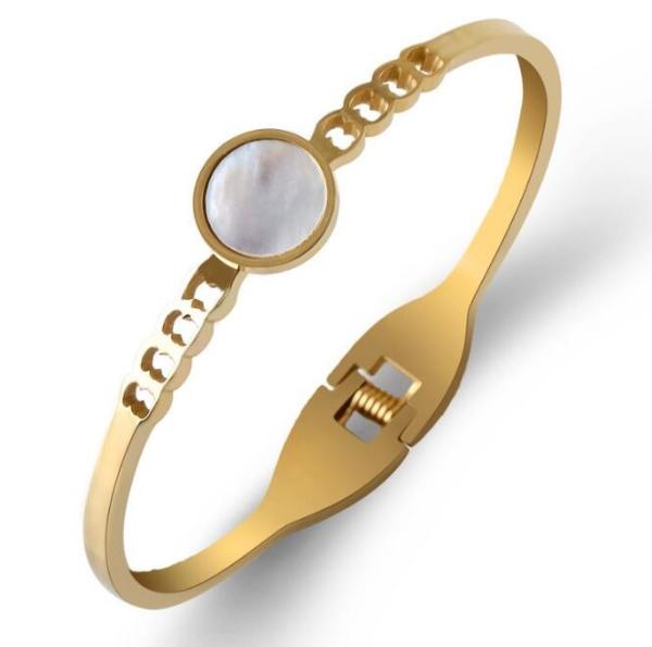 Buy cheap Simple Elegance Fashion Jewelry colorful Stainless Steel Bangle Bracelet For Women Ladies Jewellery Bangle from wholesalers