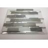 Buy cheap Art Gray Select Glass Mosaic Tile Backsplash Mix Aluminum Mosaic Strip Shaped from wholesalers