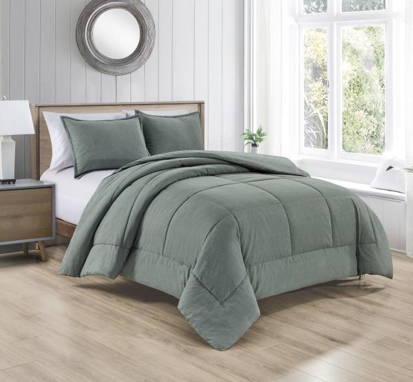 Buy cheap Medium Warmth Green 100% Cotton Comforter Polyester Fill Machine Washable / Hypoallergenic from wholesalers
