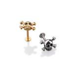 Surgical Steel Unique Lip Studs Cool Skull Free Labret Lip Rings Body Piercing