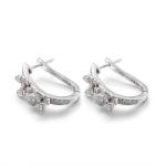 Mosaic Butterfly Dangle Earrings 3.17g 5mm Cubic Zirconia Stud Earrings