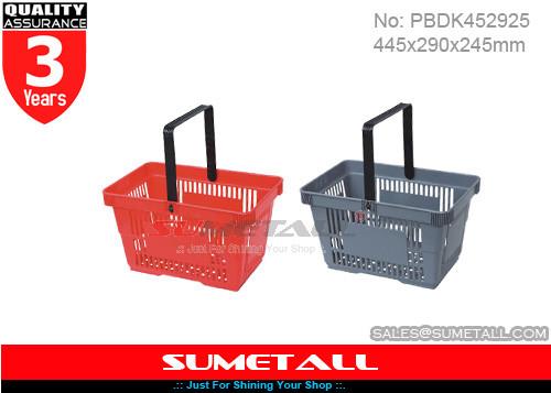 Buy cheap Colorful Hand Shopping Baskets , Rolling Plastic Hand Basket 22L For Grocery Stores from wholesalers