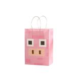 Hand Length Handle Purple Kraft Paper Candy Bags for Wedding and Gift Packaging
