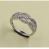 Buy cheap Pave Prong Heart Shape Wedding Band Ring 925 Silver CZ Eternity Band Rings Size 5-10 Sterling Silver Spoon Rings from wholesalers