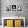 Buy cheap Original Modern Artwork Hand Painted Oil Painting Three Pieces Canvas Wall Art for Home Decor from wholesalers