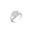 Buy cheap Pave Crystal Free Size Rings Chucky 925 Silver Smiley Face Ring from wholesalers