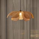 Creative Rattan Flower Pendant Light Designer Handmade Lustre Living Room Dining