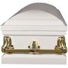Buy cheap Casket Orion Series Steel Casket (White And Gold) Handcrafted Funeral Casket - White And Gold Finish With White Crepe from wholesalers