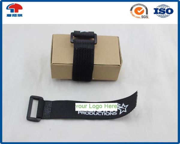 Buy cheap Nylon Black Adjustble hook and loop belt buckle fasteners ROHS Compliant from wholesalers