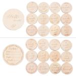 Baby Monthly Milestone Wooden Cards Baby Gifts Newborn Photography Props Double