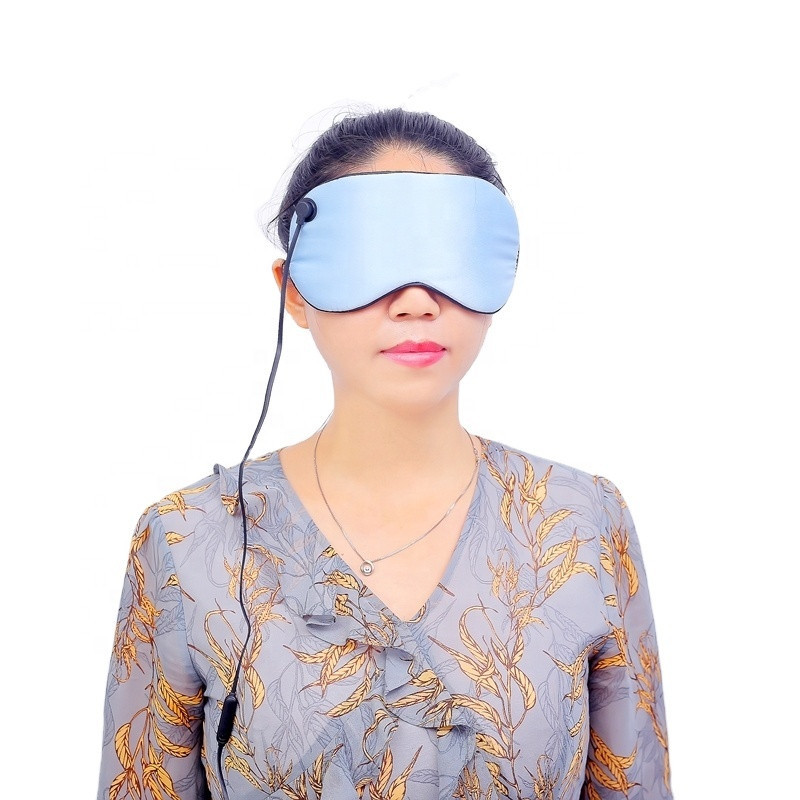 Silk Material Electric Heated Eye Mask USB 5V Input Power For Sleep ODM OEM