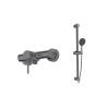 Buy cheap Single Lever Shower Mixer Bath Shower Faucets Slide Rail Bar Hose Set Gun Metal Brass from wholesalers