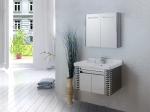 LED Lighted Tall Stainless Steel Bathroom Cabinet With Clock