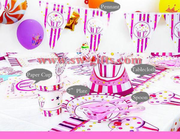 Buy cheap Frozen kids girls disposable paper cups + plates party pack birthday Party Decoration Set party supplies for 6 people from wholesalers