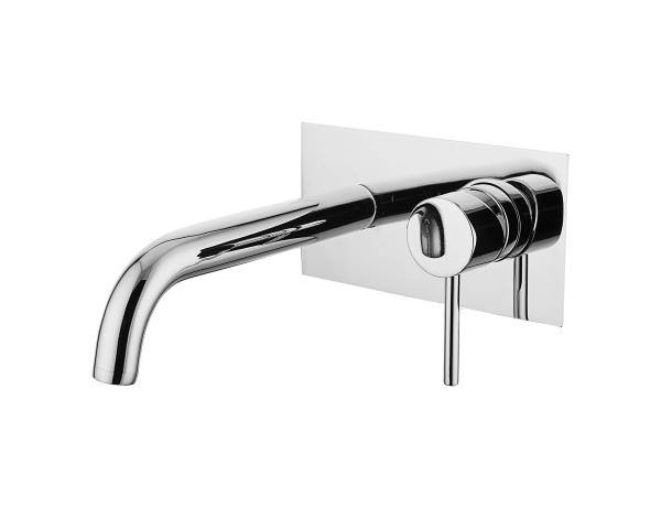 Buy cheap Brass Wall Mounted Basin Mixer Taps , Concealed Wash Basin Mixer Faucet from wholesalers
