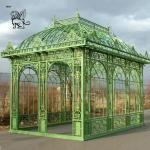 Wrought Iron Sunroom Metal Iron Gazebo Light Green House Wedding Decorative