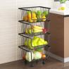 Buy cheap 5 Tier 105cm Height Steel Kitchen Basket Rack For Vegetable Storage from wholesalers