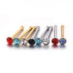 Newest piercing nose stud candy color crystal nose ring nose stud stainless