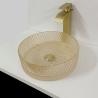 Buy cheap Champagne Glass Vanity Sink Bowl Cylinder Bathroom Crystal Diamond Art from wholesalers