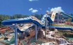 Giant Green High Speed Aqua Park Slide / Water Roller Coaster Games for Spray