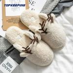 Open Heel Woman Furry Slippers EUR36 - 41 For Home