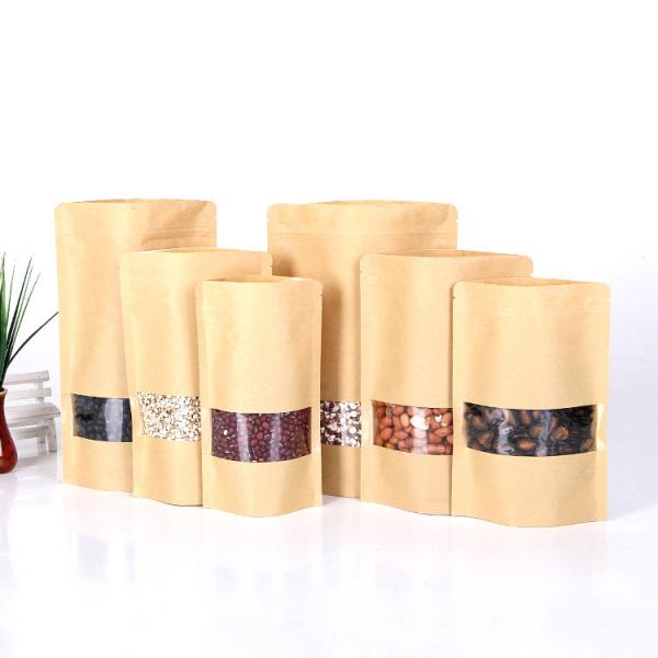 Buy cheap Zipper Kraft CPP Brown Paper Stand Up Pouches from wholesalers