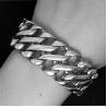 Buy cheap Men's Titanium Stainless Steel Wide Link Chain Bracelet (CE329) from wholesalers