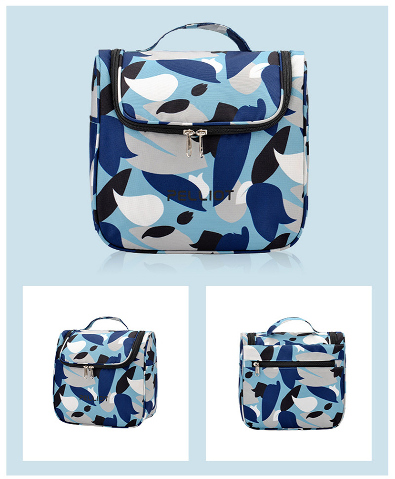 Ladies Foldable Polyester Hanging Travel Toiletry Bag