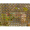 Buy cheap Fireproof Metal Mesh Curtain Restaurant Partition Ring Curtain With Gold Color from wholesalers