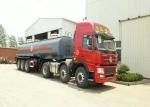 3 Axles Spring Suspension Chemical Tanker Truck For 33CBM Sodium Hypochlorite