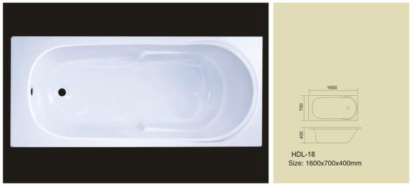Buy cheap Acrylic bathtub, simple bathtub, common bathtub,sanitary ware, bathroom bath tub HDL-18 from wholesalers