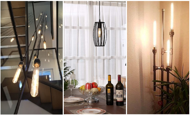 Retro Edison LED Filament Bulbs T20 1W 2W Decorative Vintage Tubular Light Bulbs 20*120mm